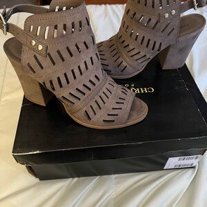 Christian Siriano Brown Cutout Heels